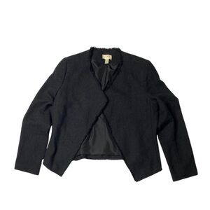 Ann Taylor Black Tweed Blazer Size 12